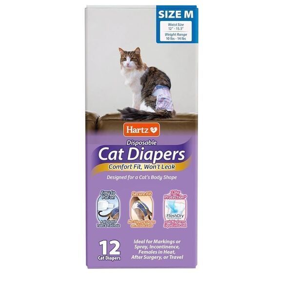 Hartz Comfitables Cat Diapers, Size x-small 17 Count - Picture 1 of 7